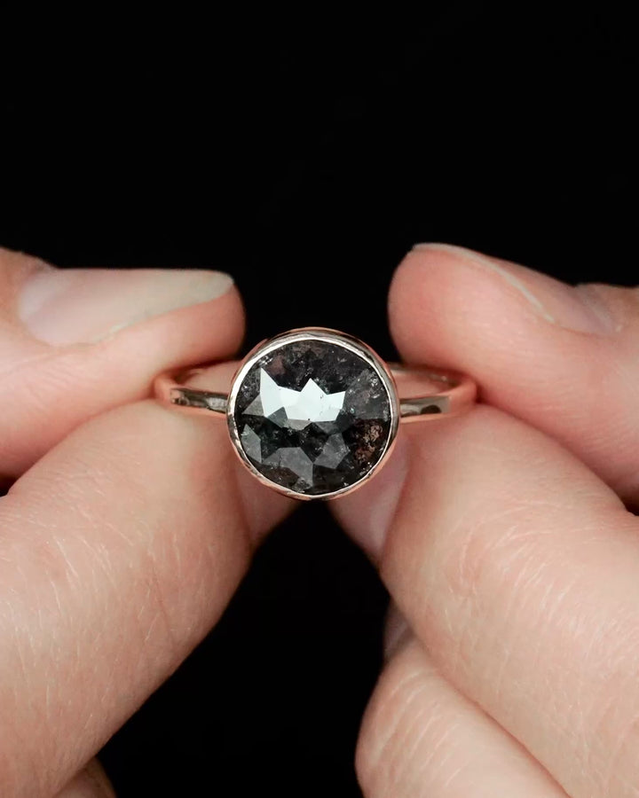 Round Rose Cut Diamond Ring