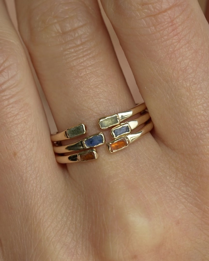 Adjustable Raw Blue Kyanite Ring