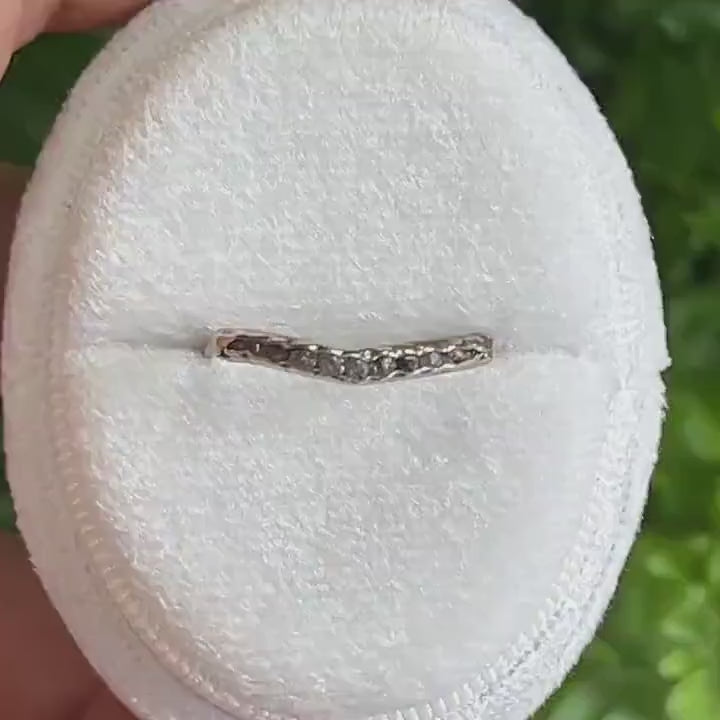 Raw Grey Diamond Wave Ring