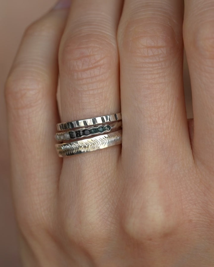 Multicolour Raw Diamond Band Ring