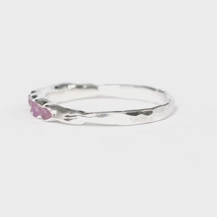 Raw Pink Sapphire Ring