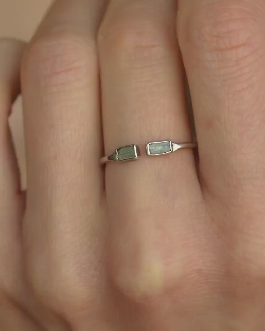 Adjustable Raw Green Kyanite Ring