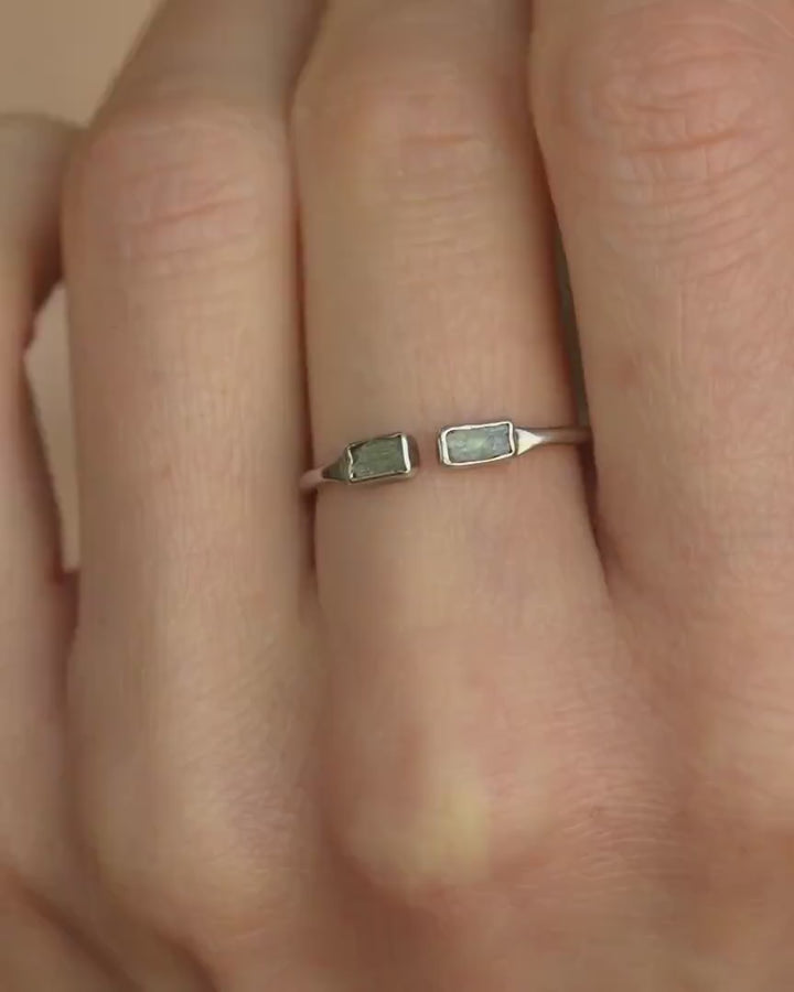 Adjustable Raw Green Kyanite Ring