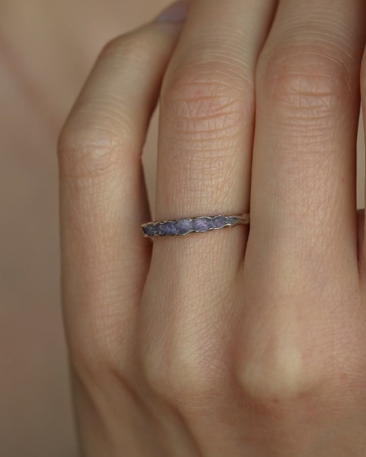 Raw Tanzanite Wedding Band