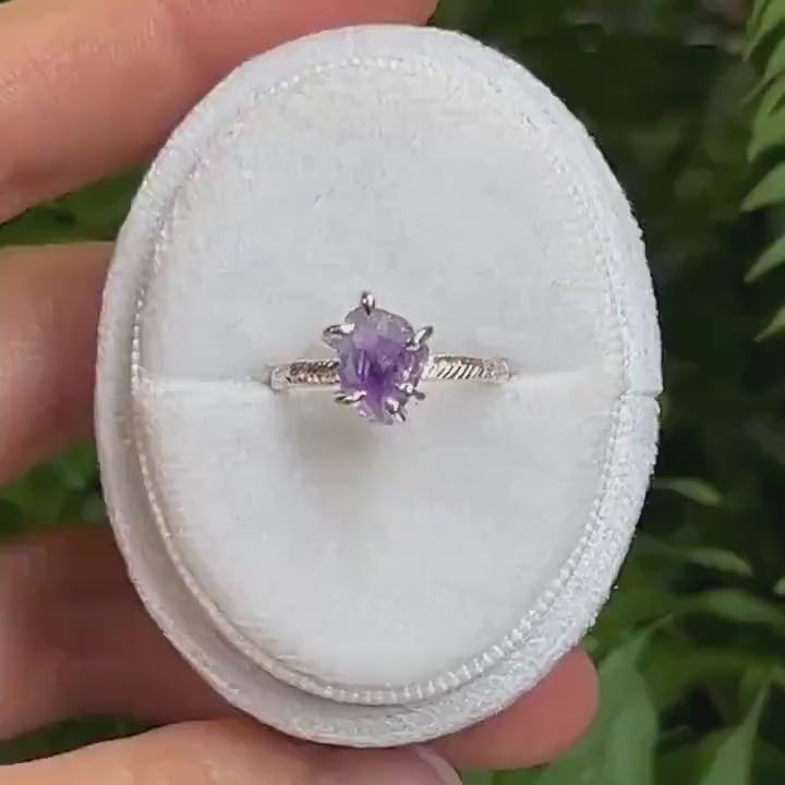 Raw Amethyst Ring