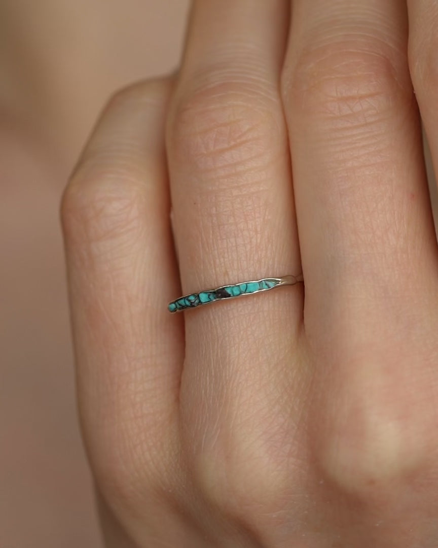 Skinny Raw Turquoise Band