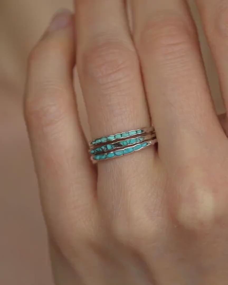 Skinny Raw Turquoise Band