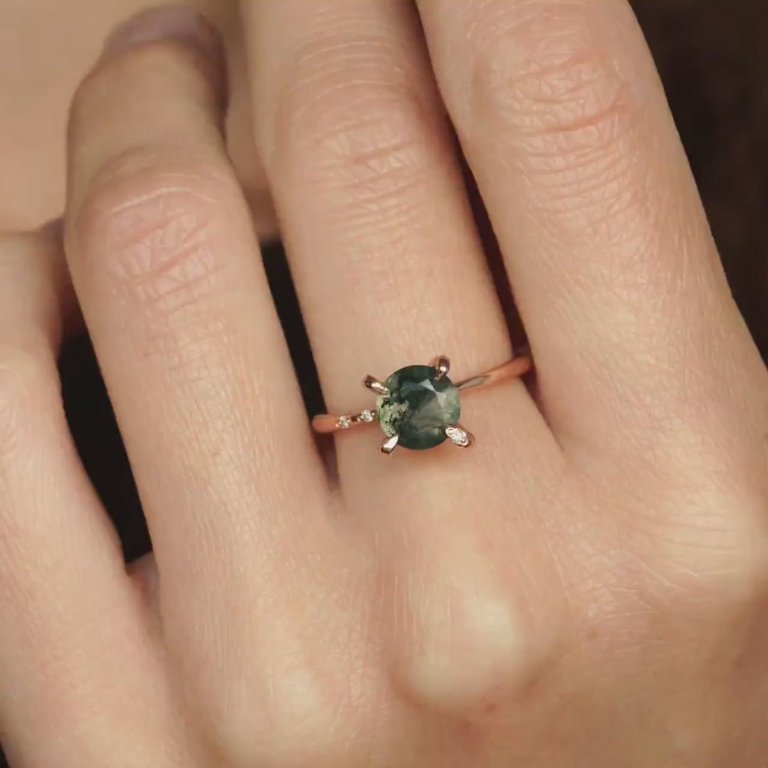 Moss Agate Ring