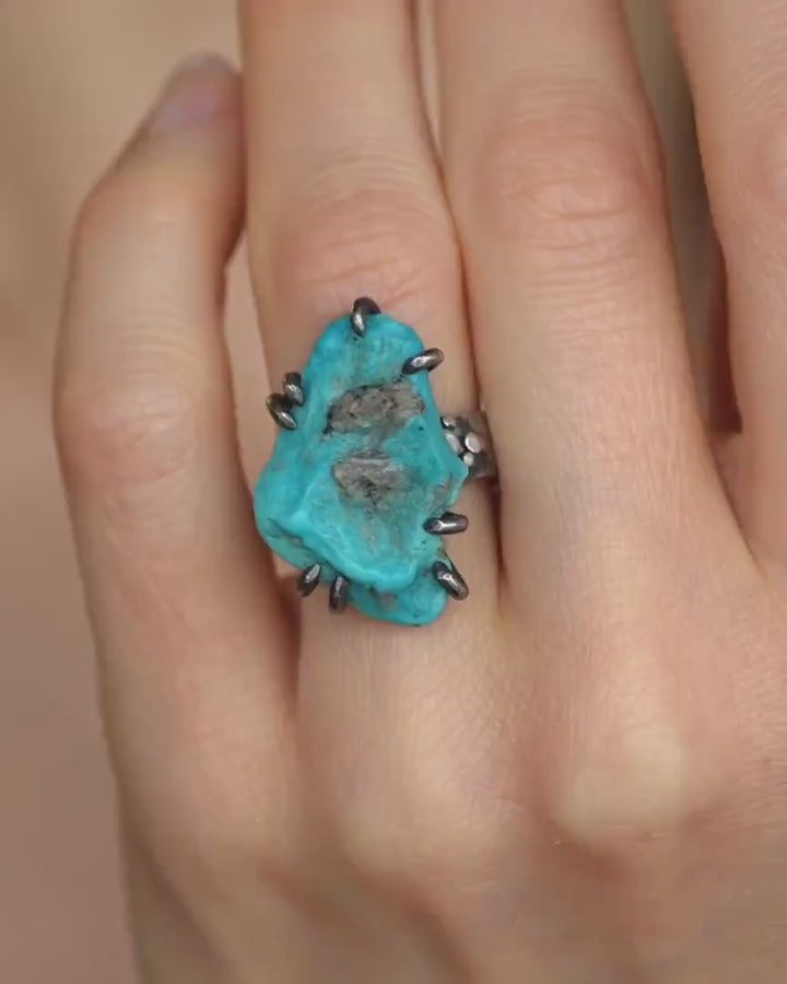 Raw Sleeping Beauty Turquoise Ring