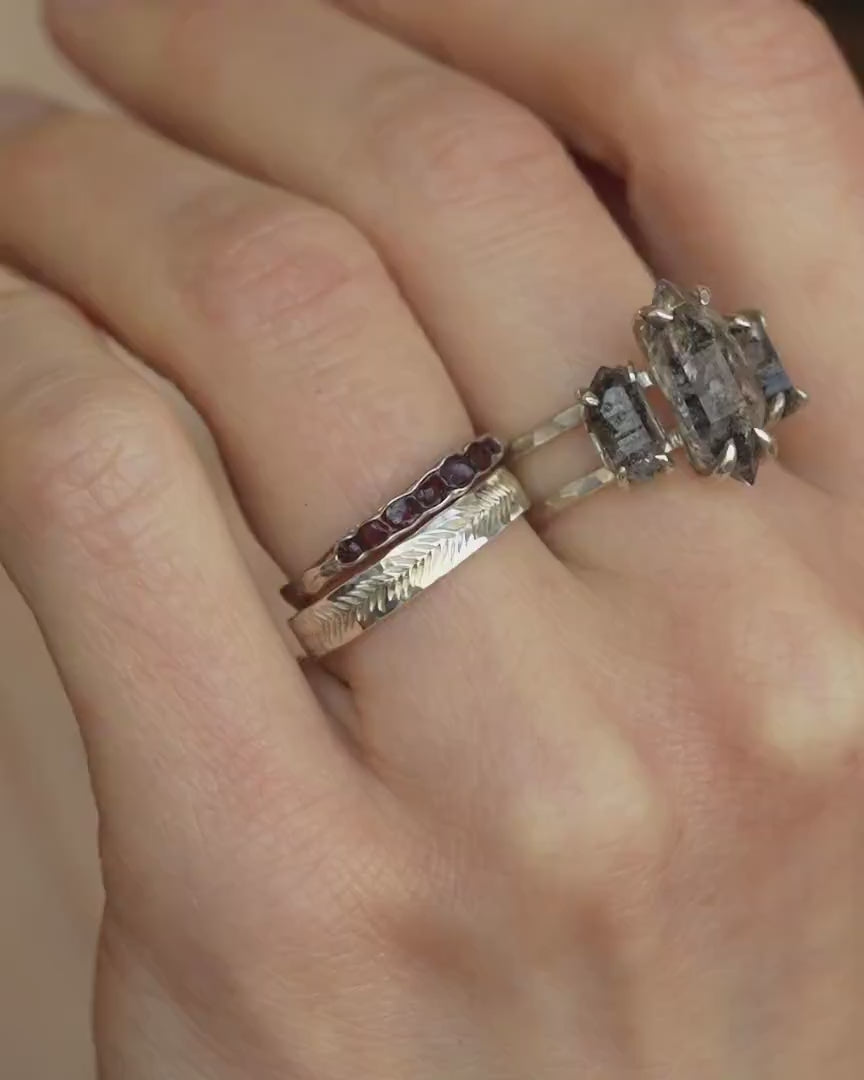 Raw Red Pyrope Garnet Ring