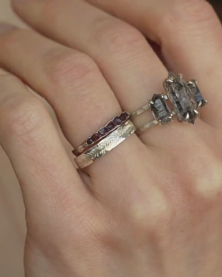 Raw Red Pyrope Garnet Ring