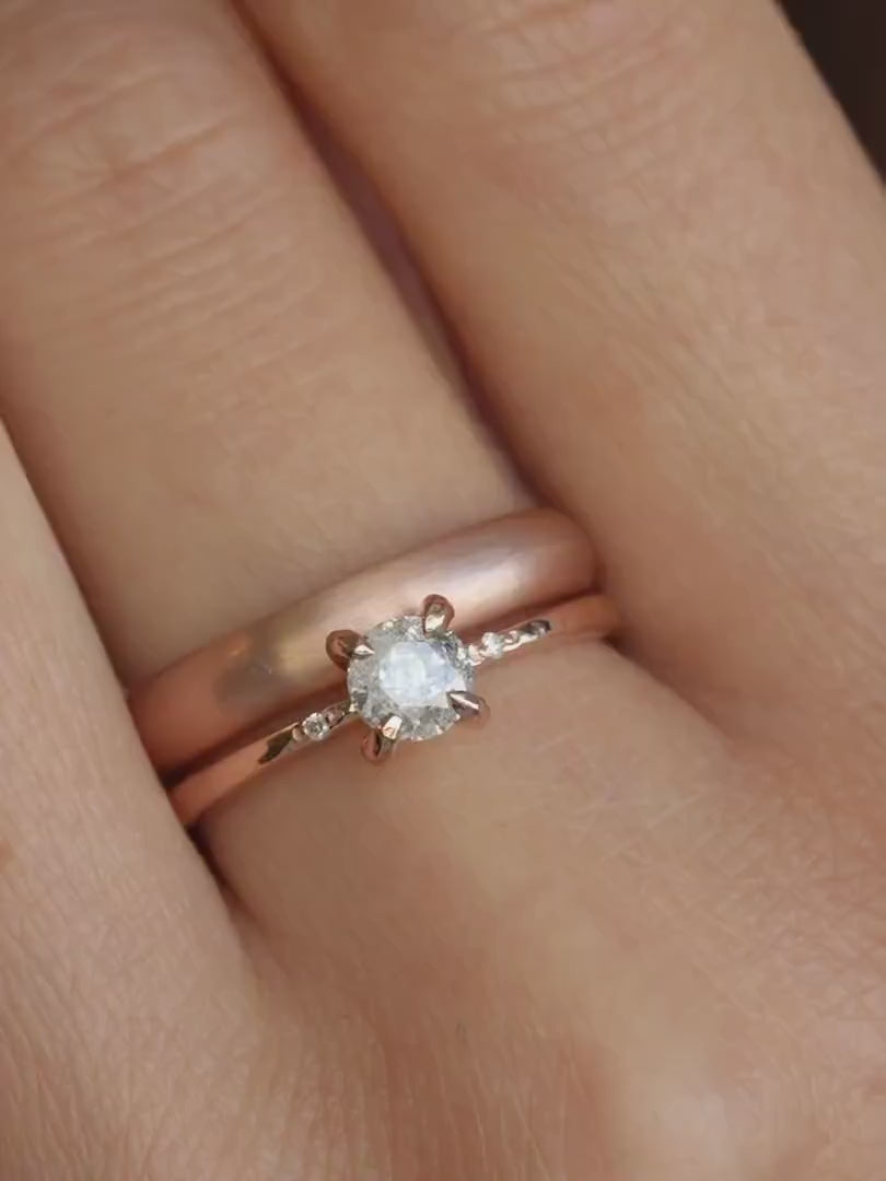 Matching 14k Gold Wedding Band Set