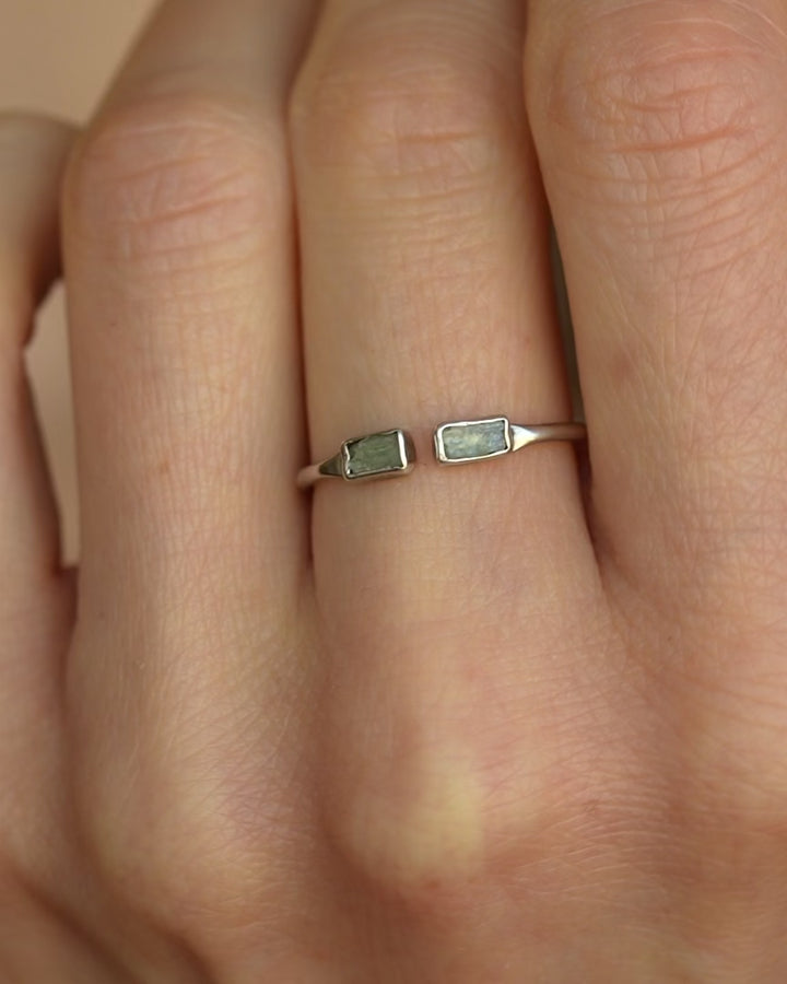 Adjustable Raw Green Kyanite Ring