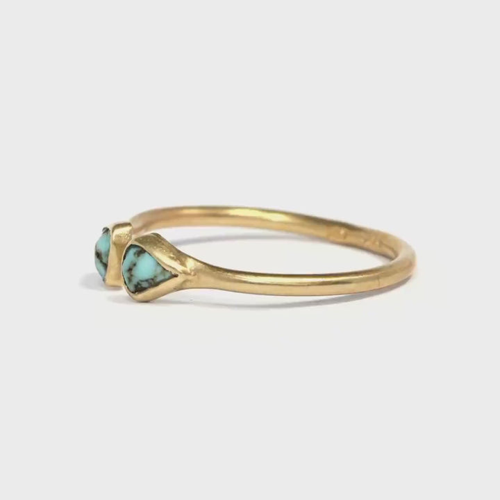 Adjustable Raw Turquoise Ring