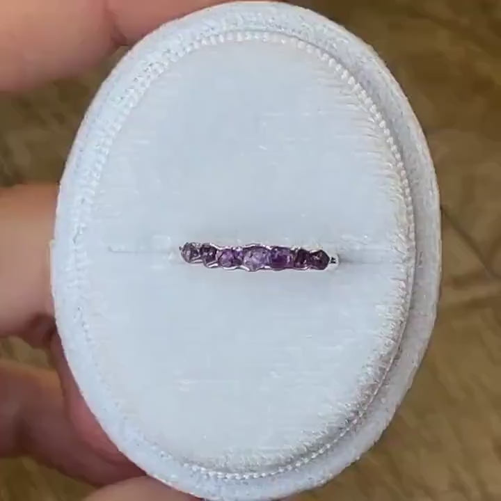 Raw Amethyst Band Ring