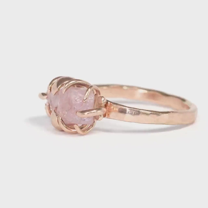 Rough Morganite Ring