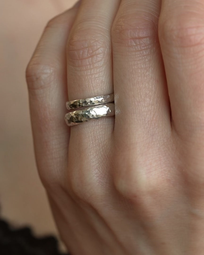 4.5mm Hammered Band Ring