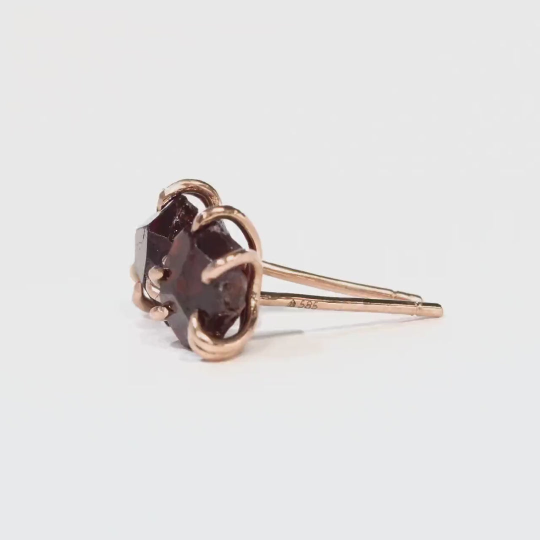 Garnet Stud Earrings