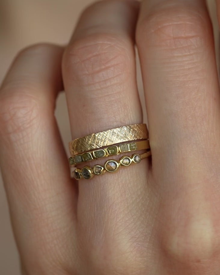 Round Natural Brown Diamond Band