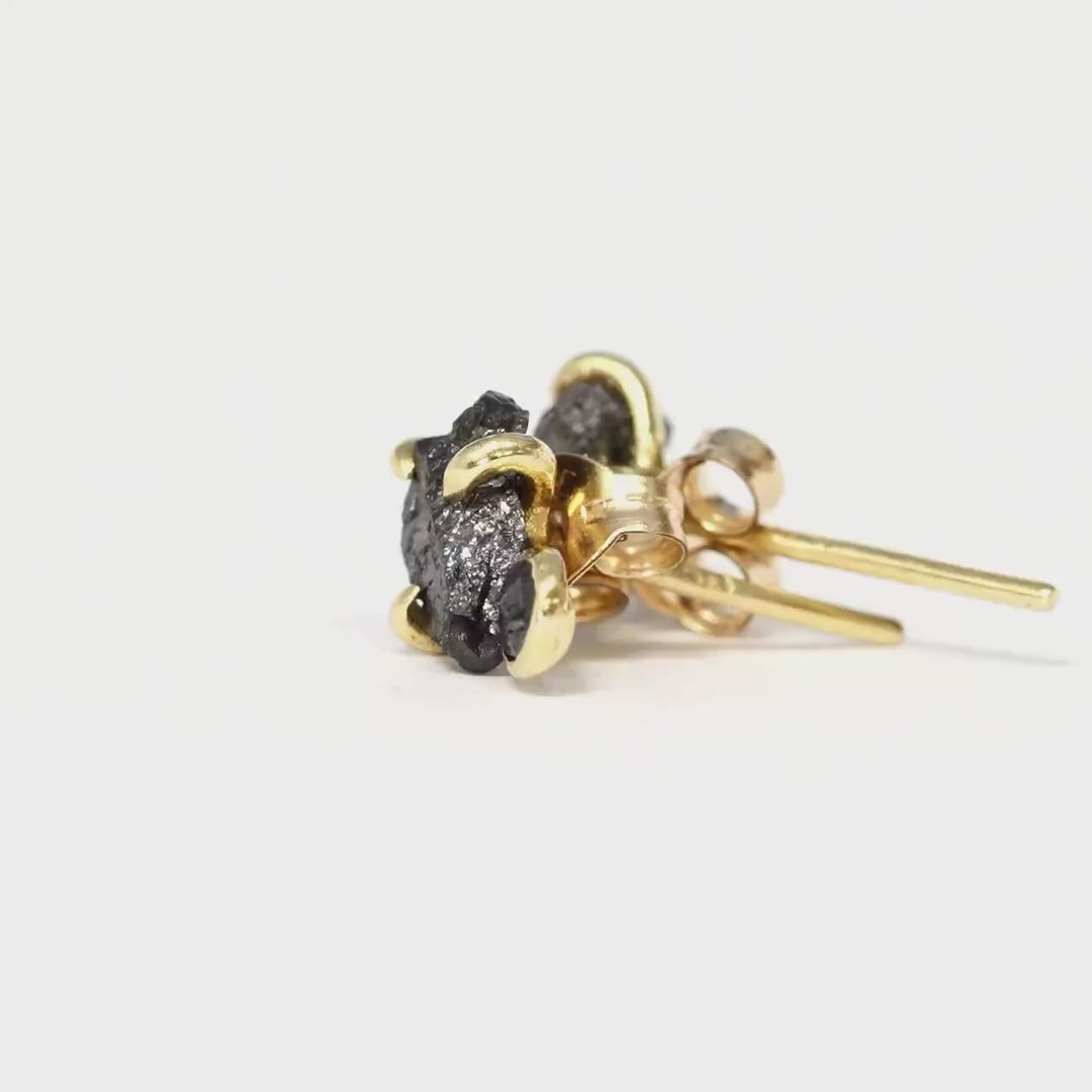 Black Diamond Stud Earrings