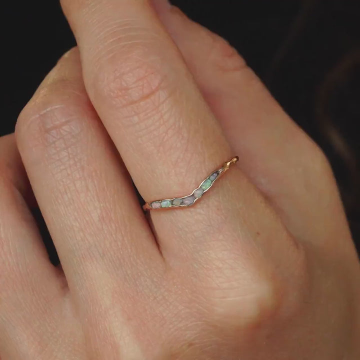 Opal Wave Ring