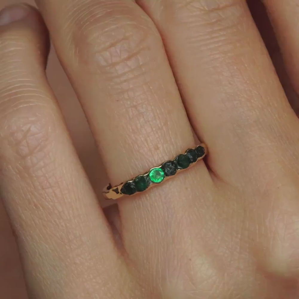 Emerald Band Ring