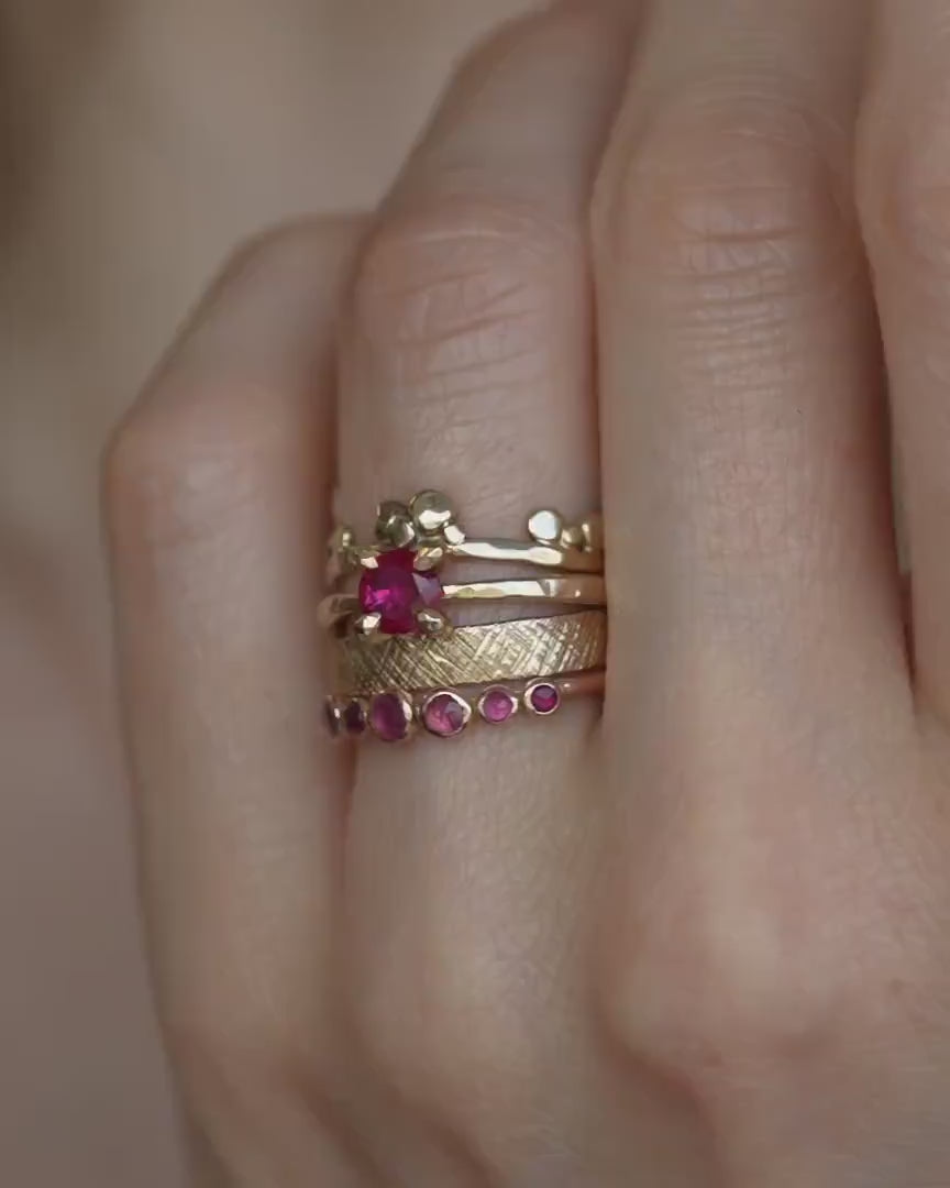 Round Ruby Engagement Ring