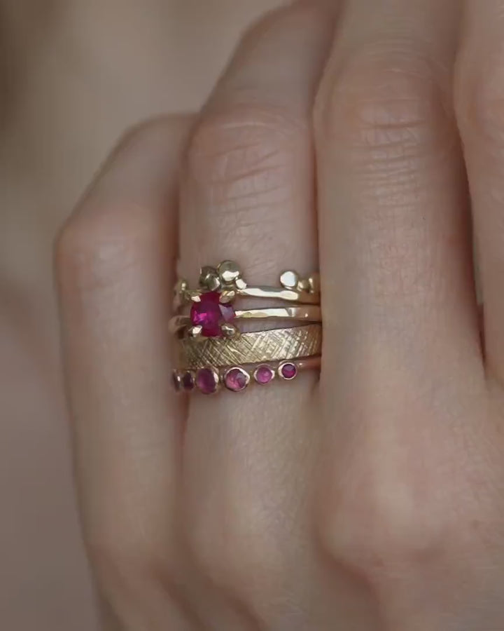 Round Ruby Engagement Ring
