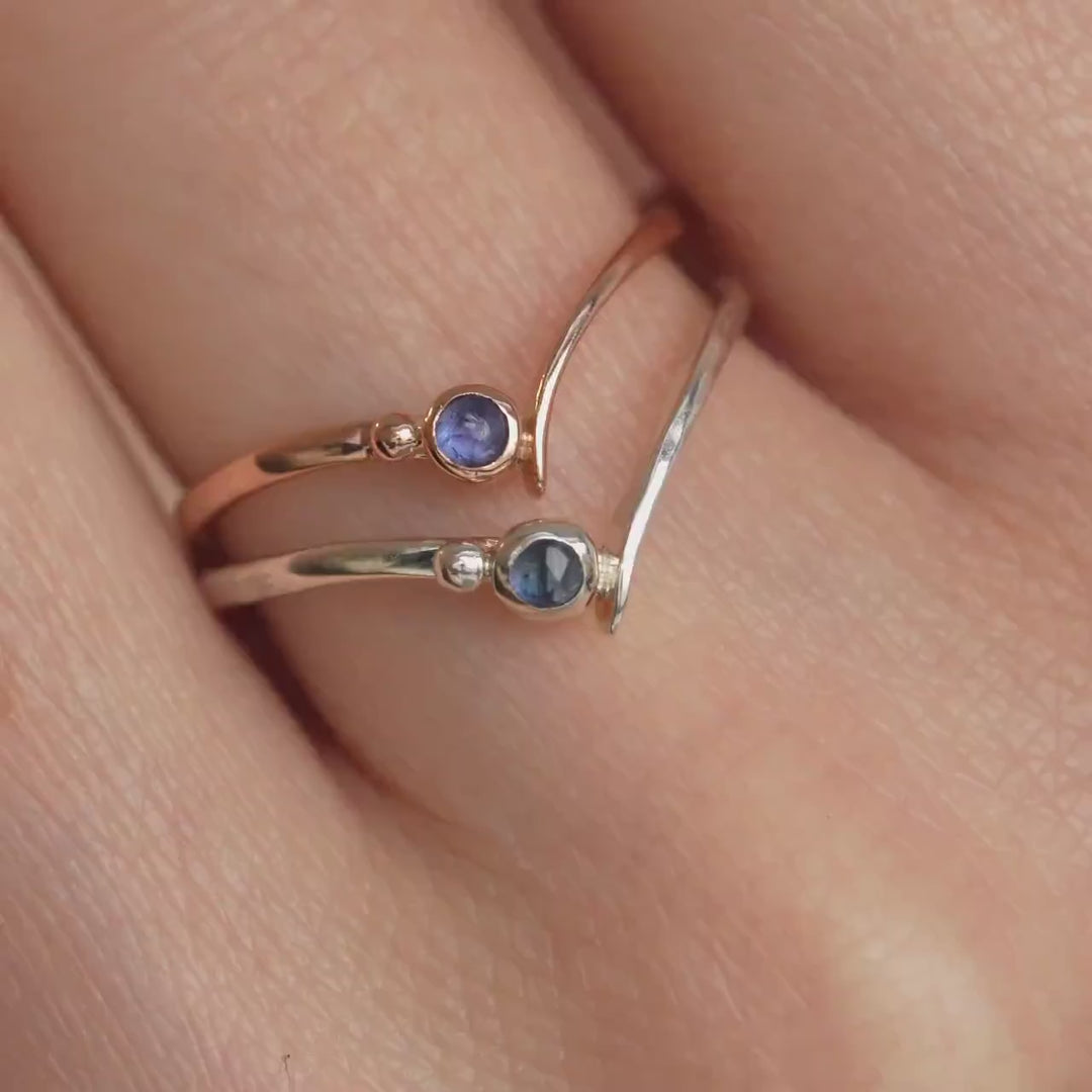 Sapphire Wave Rings