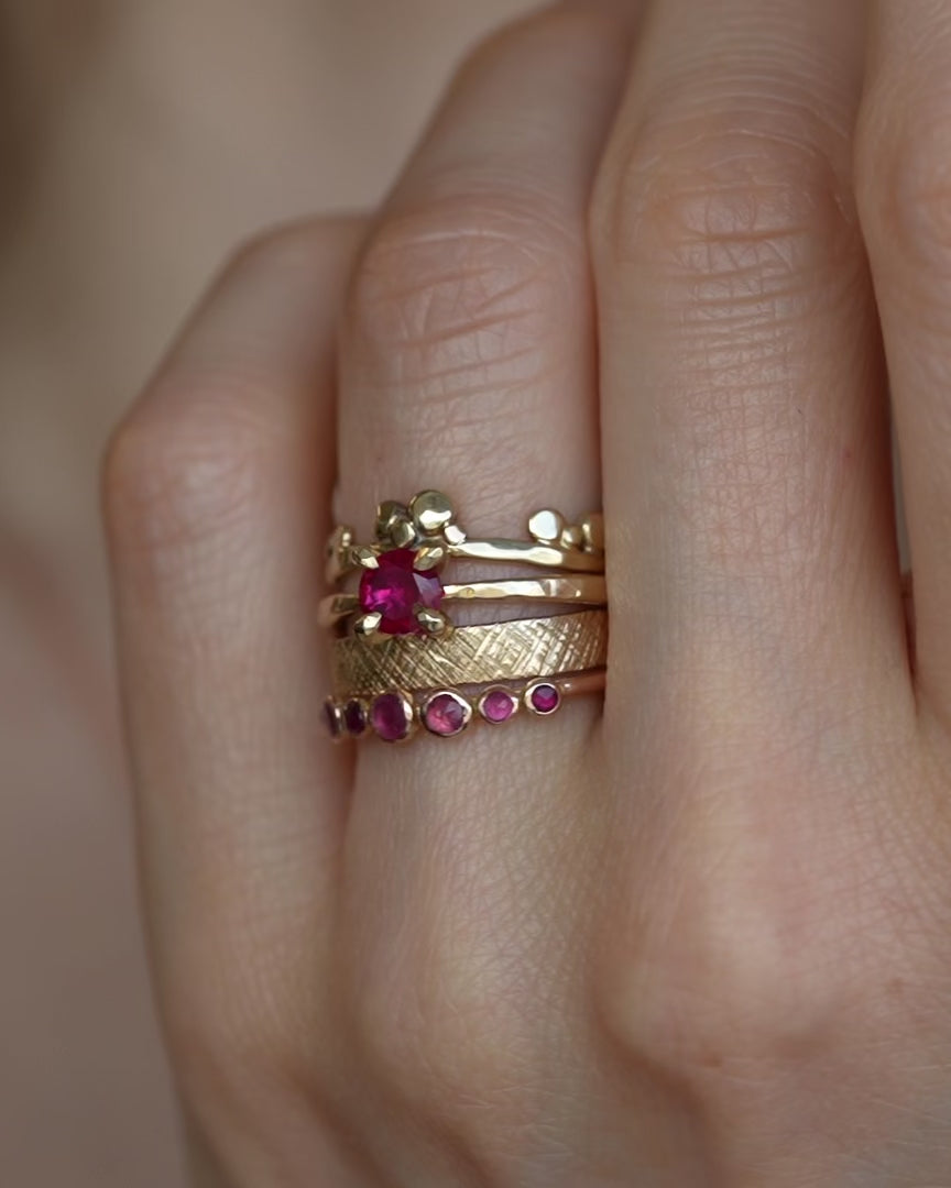 Round Ruby Engagement Ring