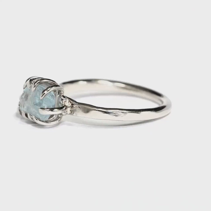 Raw Aquamarine Ring