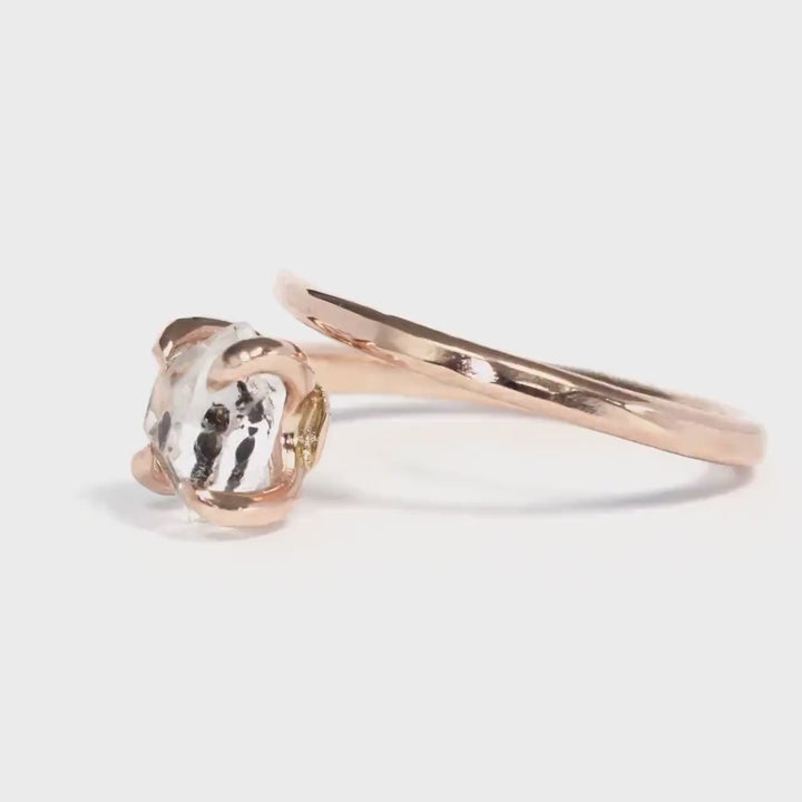 Herkimer Diamond Horseshoe Nail Ring