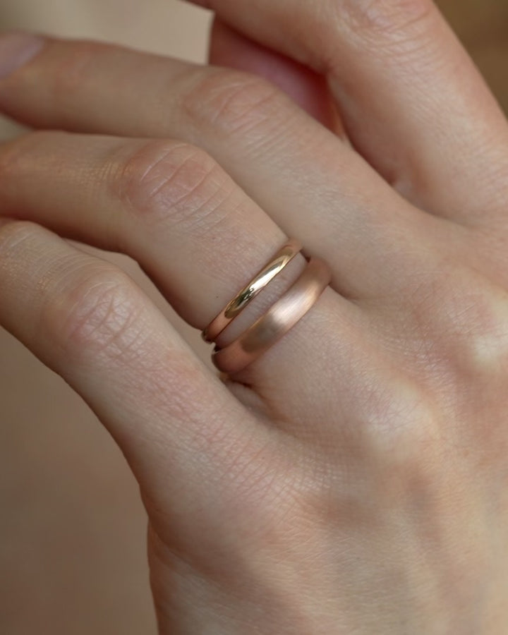 Matching 14k Gold Wedding Band Set