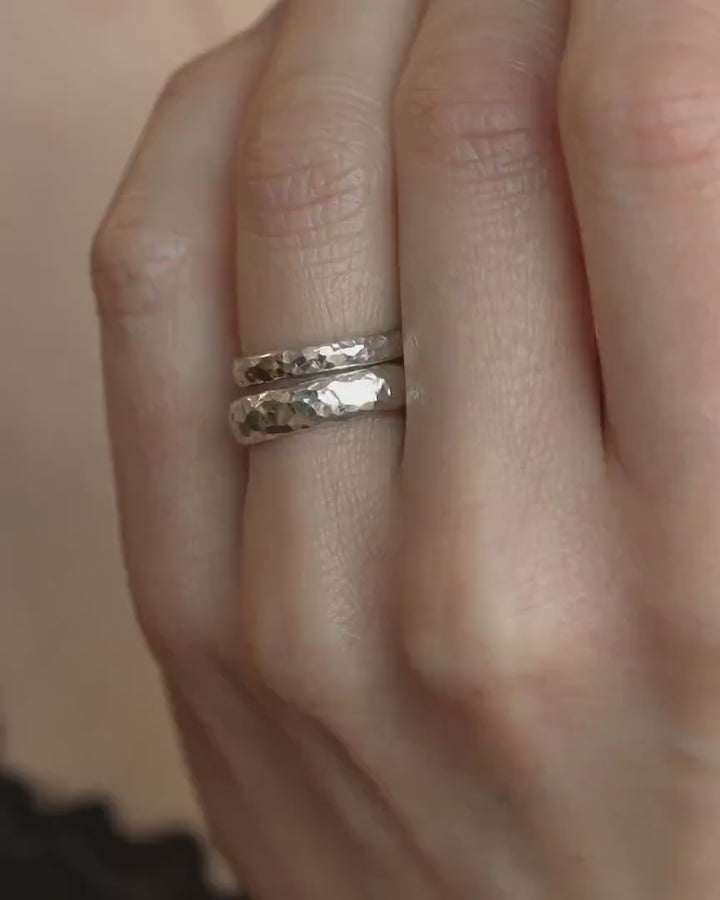 4.5mm Hammered Band Ring