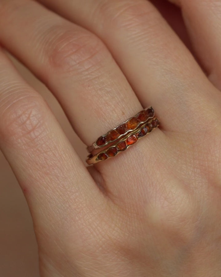 Raw Citrine Solid Gold Band