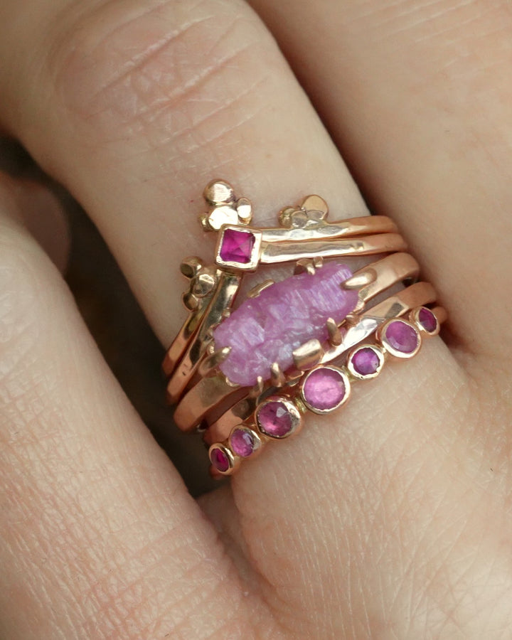 Hammered-Gold-Bubble-Wave-Ring-eMeraki
