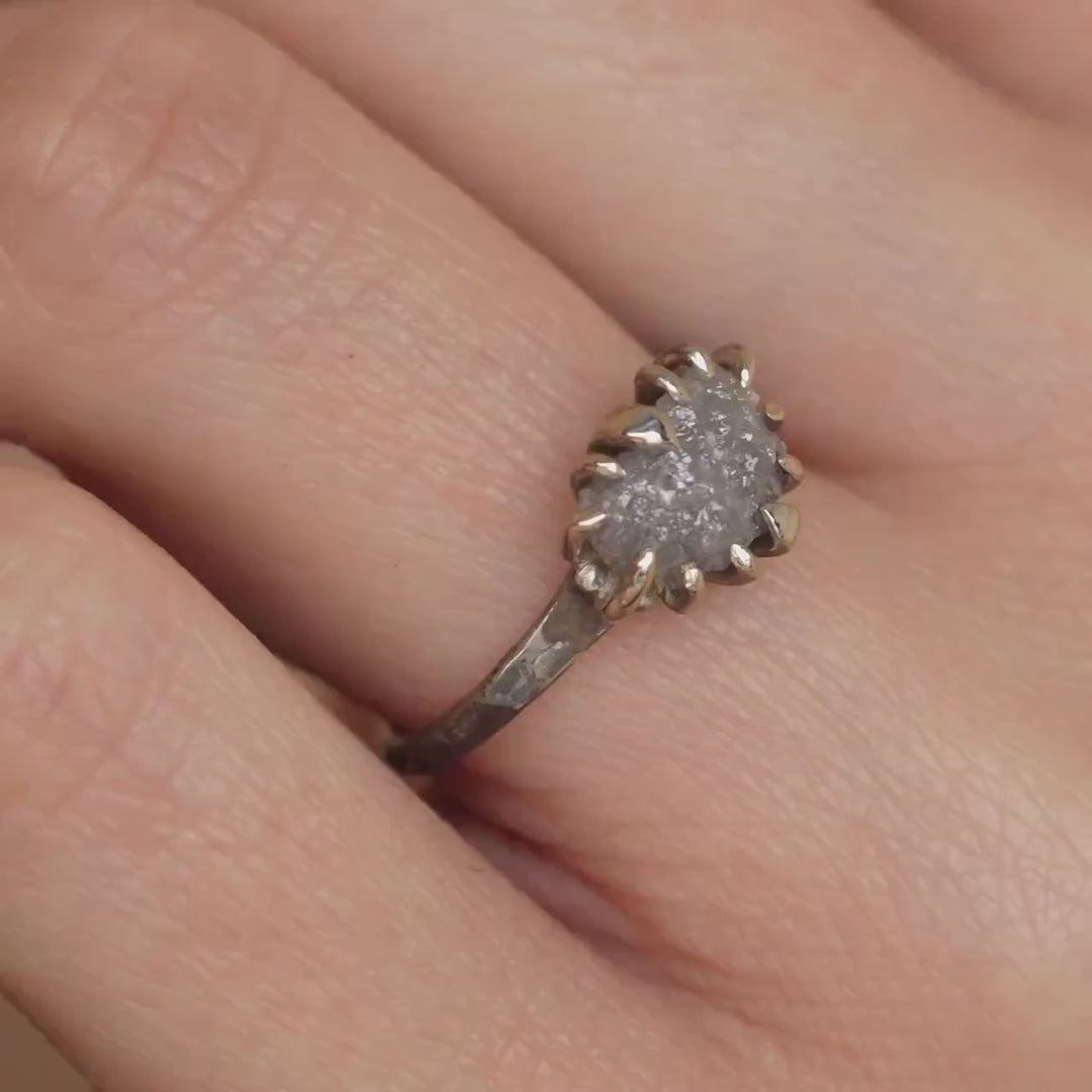 Raw Gray Diamond Ring