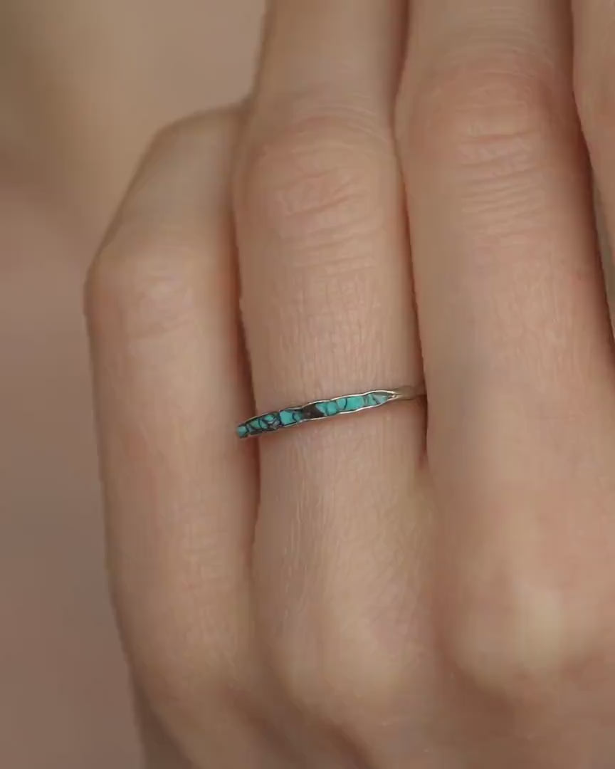 Skinny Raw Turquoise Band
