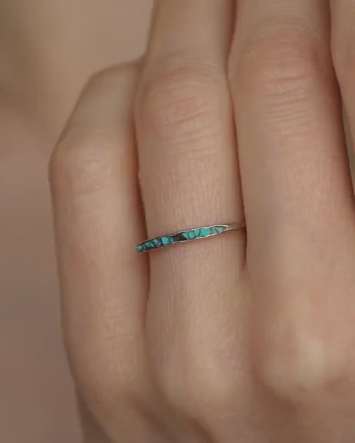 Skinny Raw Turquoise Band