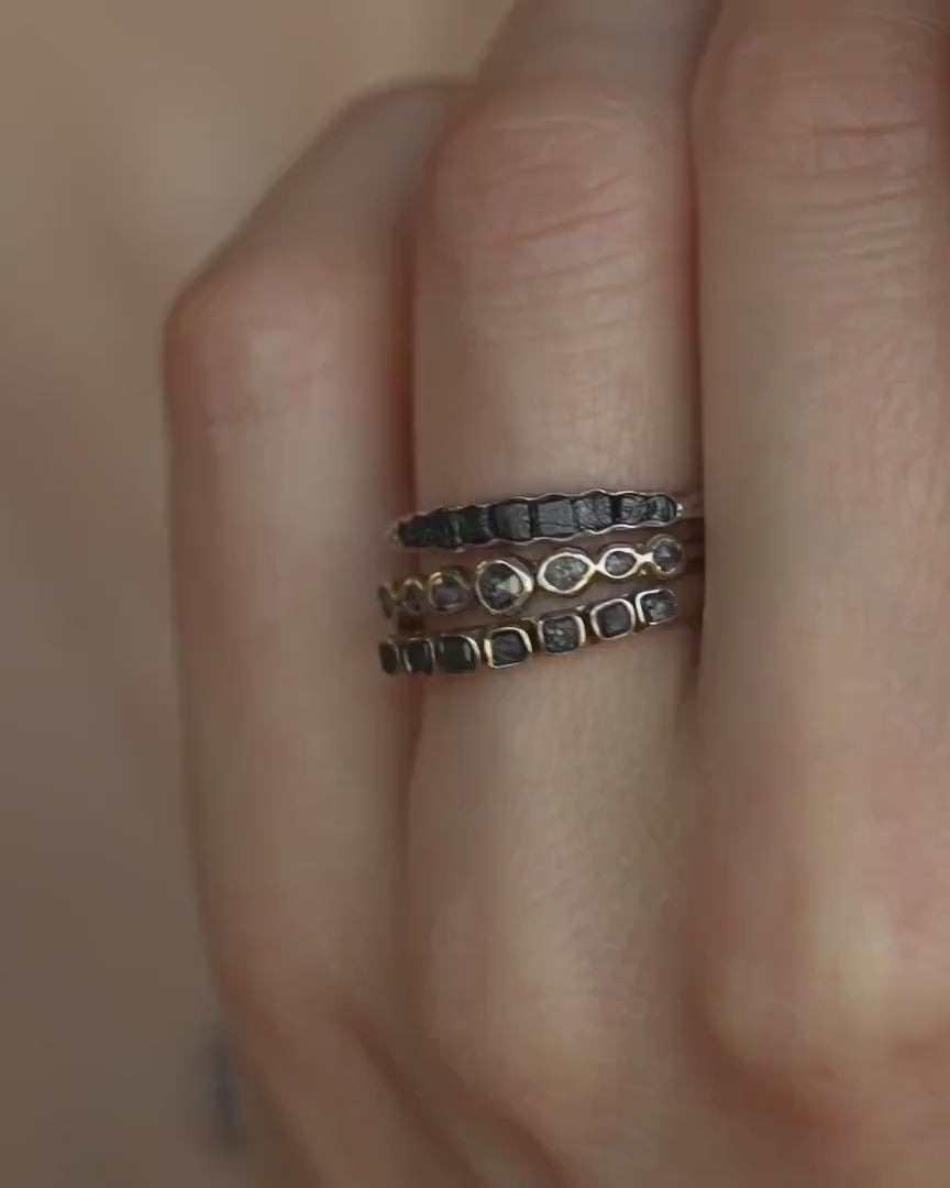 Round Galaxy Diamond Bubble Ring