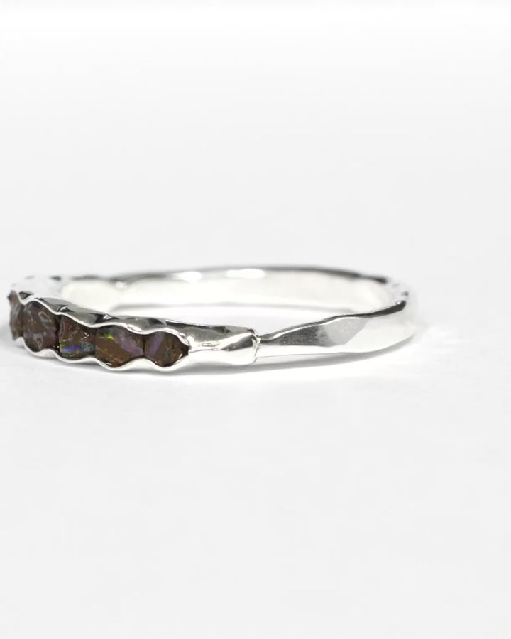 Raw Australian Boulder Opal Band