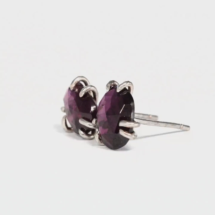 Garnet Stud Earrings