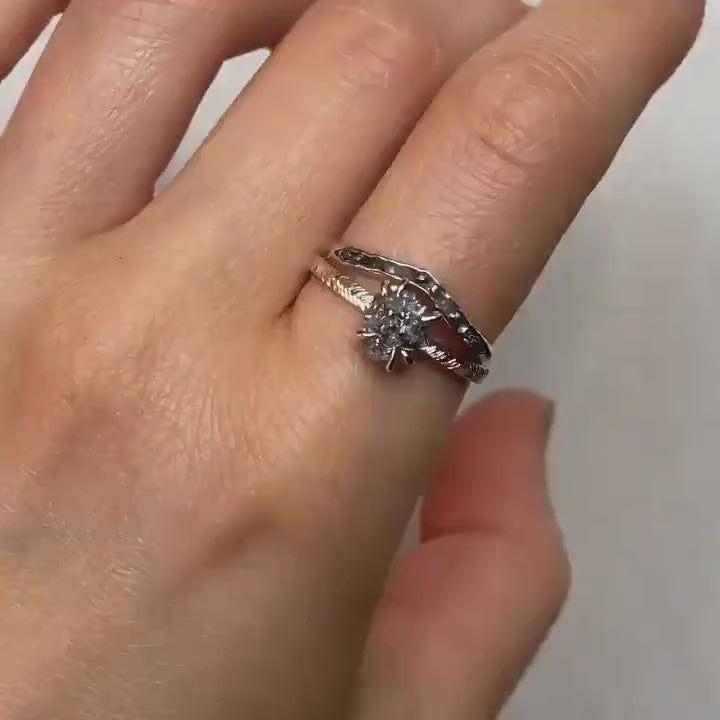 Grey Diamond Ring Set