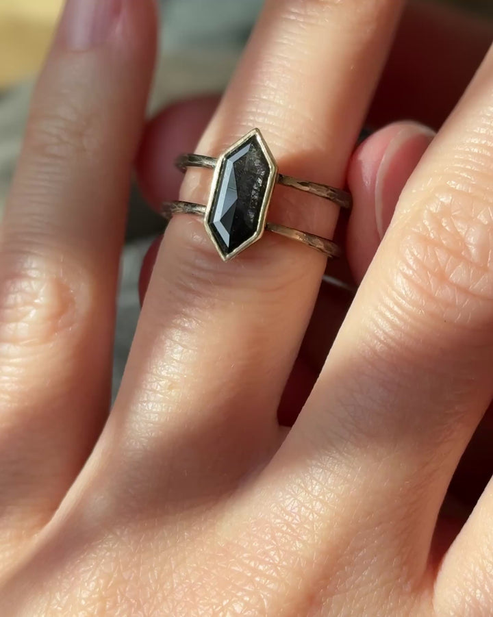 Geometric Galaxy Diamond Statement Ring
