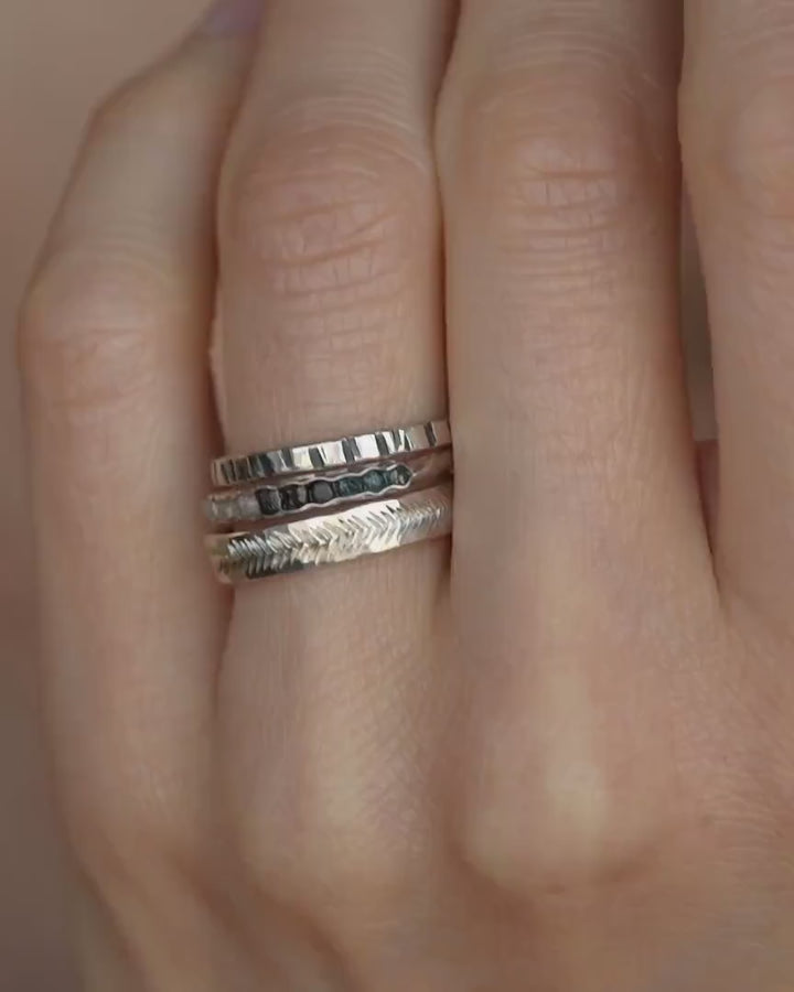 Multicolour Raw Diamond Band Ring