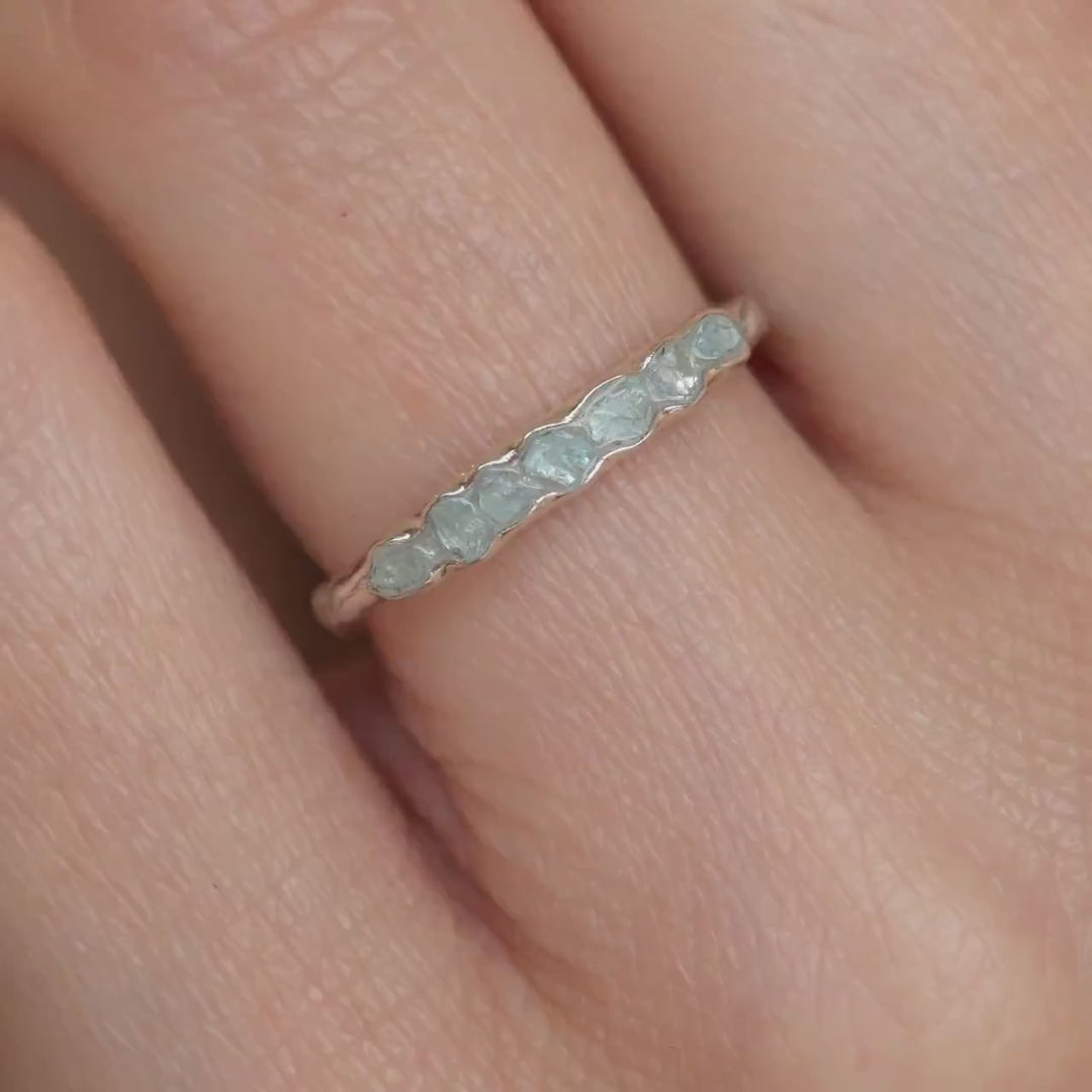 Raw Aquamarine Ring