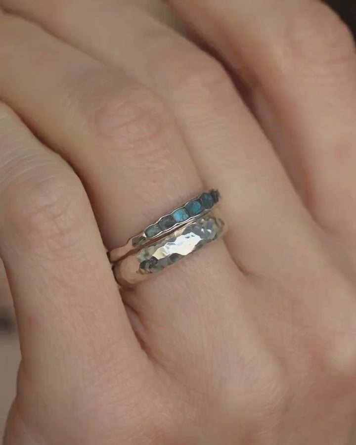 Raw Blue Labradorite Band