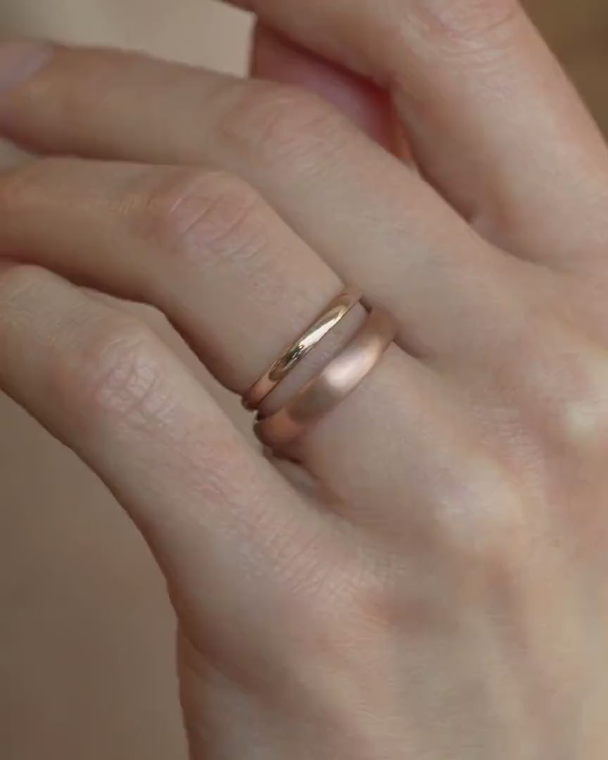 Classical Wedding Band Ring Set