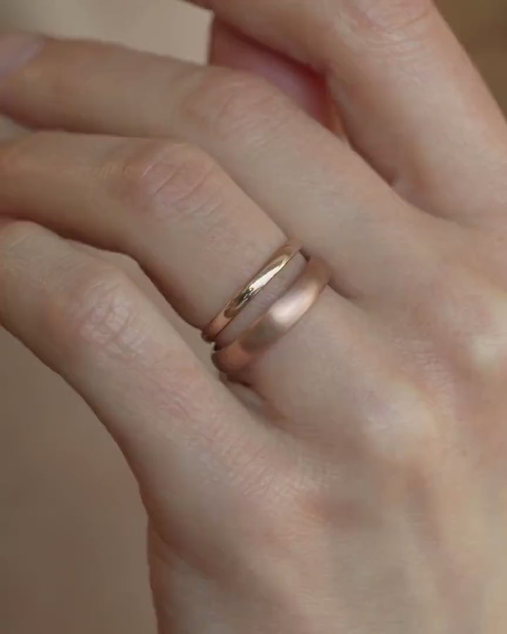 Classical Wedding Band Ring Set