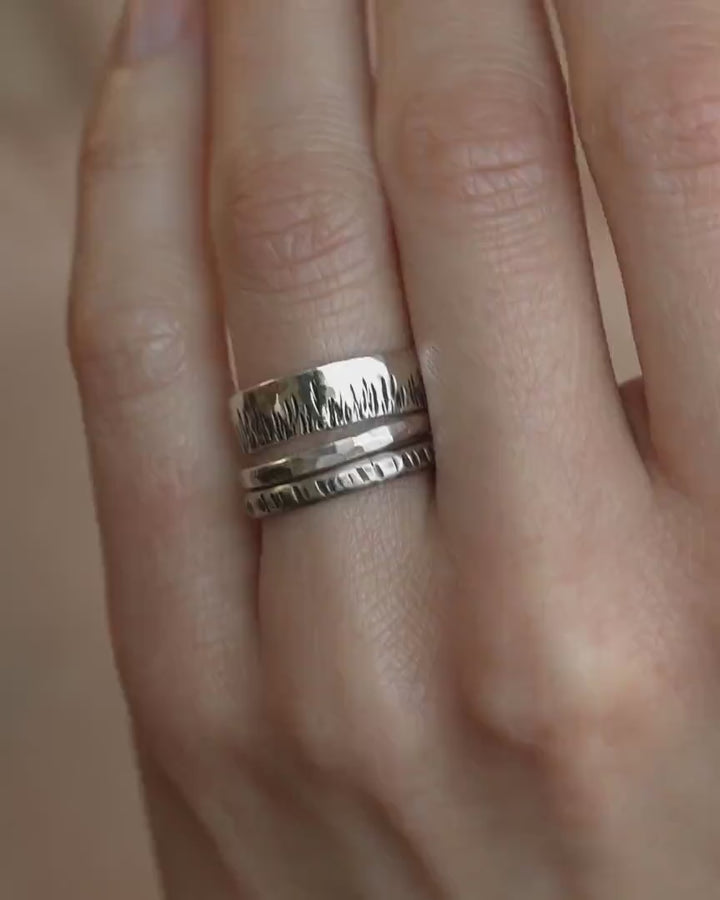 Textured Everyday Stacking Ring Set